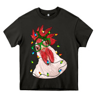 Asphalt christmas rooster with lights Heavy Core Tee - RanaPortraitStore