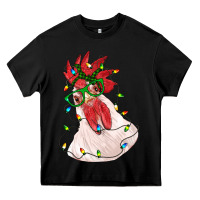Black christmas rooster with lights Heavy Core Tee - RanaPortraitStore