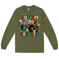 Army Green autism crusher Long Sleeve Tee - MaliasSmallBusiness