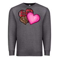 Charcoal Heather valentine's day hearts Premium Sweatshirt - RanaPortraitStore