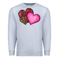 Heather Grey valentine's day hearts Premium Sweatshirt - RanaPortraitStore