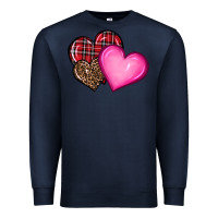Navy valentine's day hearts Premium Sweatshirt - RanaPortraitStore