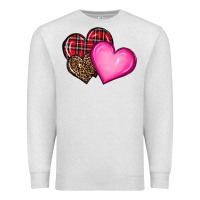 Oatmeal Heather valentine's day hearts Premium Sweatshirt - RanaPortraitStore