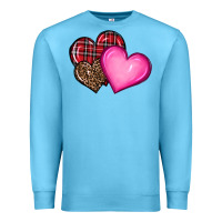 Ocean Blue valentine's day hearts Premium Sweatshirt - RanaPortraitStore
