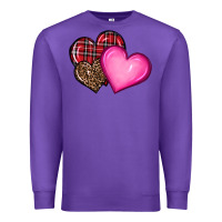 Purple valentine's day hearts Premium Sweatshirt - RanaPortraitStore