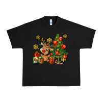 Reindeer And Christmas Tree Urban Heavy Tee | Teevron