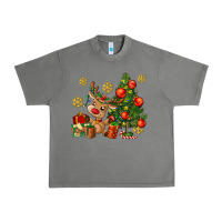 Tornado reindeer and christmas tree Urban Heavy Tee - AdoDesignShop
