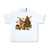 White reindeer and christmas tree Urban Heavy Tee - AdoDesignShop