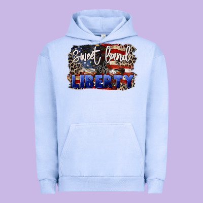 Sweet Land Of Liberty 4th Of July Urban Hoodie Designed By Cowgirlartshop