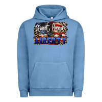 Pigment Pebble Blue Sweet land of liberty 4th of july Urban Hoodie - CowGirlArtShop