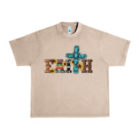 French Oak western gemstone cross faith Urban Heavy Tee - Artiststas