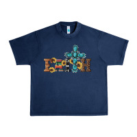 Navy western gemstone cross faith Urban Heavy Tee - Artiststas