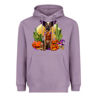 Lavender Halloween german shepherd Heavyweight Hoodie - RanaPortraitStore