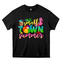 Black small town summer tbw Heavy Core Tee - texasbilliewilder