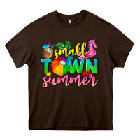 Chocolate Brown small town summer tbw Heavy Core Tee - texasbilliewilder