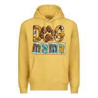 Antique Gold Dog Mama with Paw Premium Hoodie - texasbilliewilder