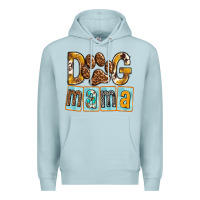 Blue Mist Dog Mama with Paw Premium Hoodie - texasbilliewilder