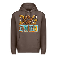 Coffee Dog Mama with Paw Premium Hoodie - texasbilliewilder