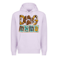Lilac Dog Mama with Paw Premium Hoodie - texasbilliewilder