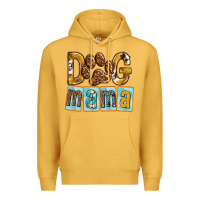 Mustard Dog Mama with Paw Premium Hoodie - texasbilliewilder