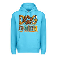 Ocean Blue Dog Mama with Paw Premium Hoodie - texasbilliewilder