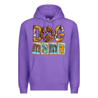 Purple Dog Mama with Paw Premium Hoodie - texasbilliewilder