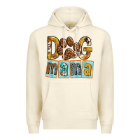 Dog Mama With Paw Premium Hoodie | Teevron