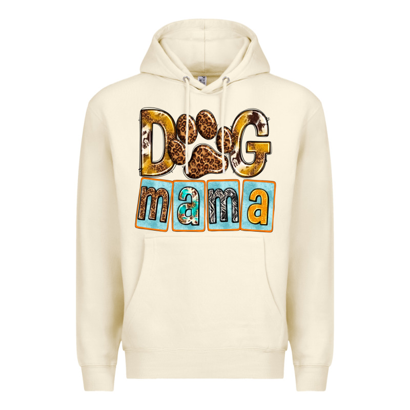 Dog Mama With Paw Premium Hoodie by texasbilliewilder | Teevron