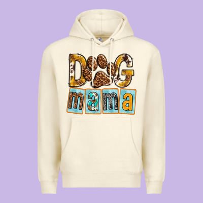 Dog Mama With Paw Premium Hoodie Designed By Texasbilliewilder