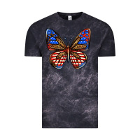 Cloud Black 4th of july butterfly Vintage Tee - BundleAndBundleShop