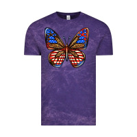 Cloud Purple 4th of july butterfly Vintage Tee - BundleAndBundleShop