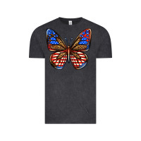 Vintage Black 4th of july butterfly Vintage Tee - BundleAndBundleShop