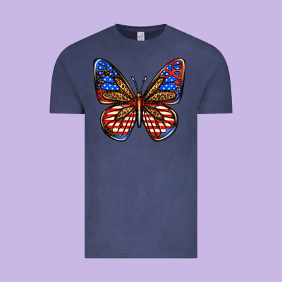 4th Of July Butterfly Vintage Tee Designed By Bundleandbundleshop