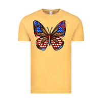 Vintage Mustard 4th of july butterfly Vintage Tee - BundleAndBundleShop