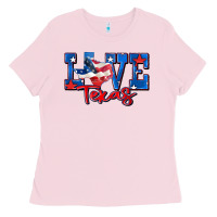 Bubblegum Pink love texas map Ladies Tee - Zillion Design Studio