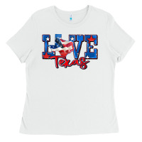 White love texas map Ladies Tee - Zillion Design Studio