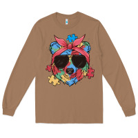 Toasted Coconut autism awareness bear Long Sleeve Tee - MaliasSmallBusiness