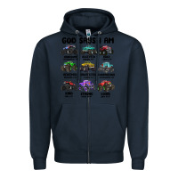 Navy god says i am Zipper Hoodie - MaliasSmallBusiness