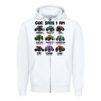 White god says i am Zipper Hoodie - MaliasSmallBusiness