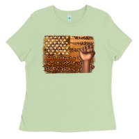 Matcha American melanin flag Ladies Tee - texasbilliewilder
