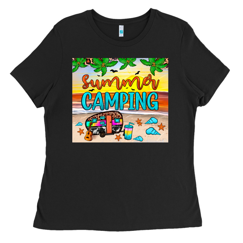 Summer Camping Ladies Tee by JahusDesignShop | Teevron