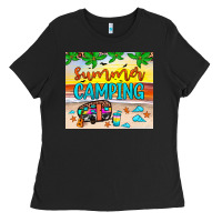Black summer camping Ladies Tee - JahusDesignShop