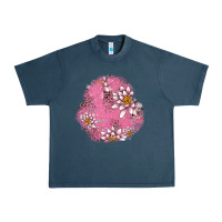 Midnight Navy lotus patches Urban Heavy Tee - AdoDesignShop