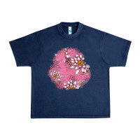 Navy lotus patches Urban Heavy Tee - AdoDesignShop