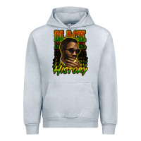 Heather Grey Black history afro man Urban Hoodie - HowdyJamesFarm