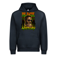 Navy Black history afro man Urban Hoodie - HowdyJamesFarm