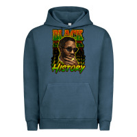Pigment Midnight Navy Black history afro man Urban Hoodie - HowdyJamesFarm