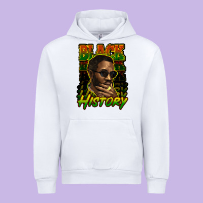 Black History Afro Man Urban Hoodie Designed By Howdyjamesfarm