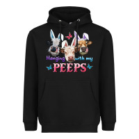 Black Hanging With My Peeps Cows Heavyweight Hoodie - RanaPortraitStore