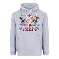 Heather Grey Hanging With My Peeps Cows Heavyweight Hoodie - RanaPortraitStore